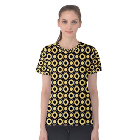  Mazipoodles Yellow Donuts Polka Dot Women s Cotton Tee by Mazipoodles