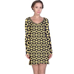  Mazipoodles Yellow Donuts Polka Dot Long Sleeve Nightdress by Mazipoodles