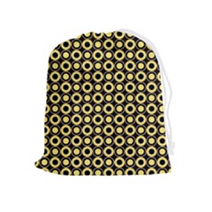  Mazipoodles Yellow Donuts Polka Dot Drawstring Pouch (xl) by Mazipoodles