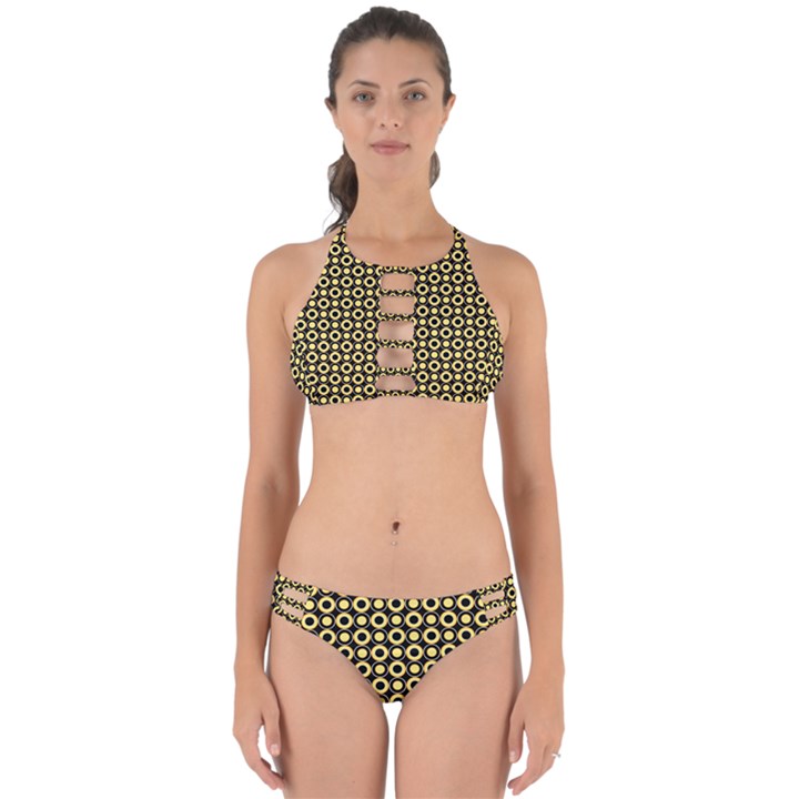  Mazipoodles Yellow Donuts Polka Dot Perfectly Cut Out Bikini Set