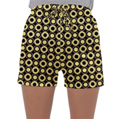  Mazipoodles Yellow Donuts Polka Dot Sleepwear Shorts by Mazipoodles