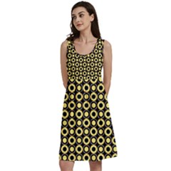  Mazipoodles Yellow Donuts Polka Dot Classic Skater Dress by Mazipoodles