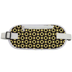  Mazipoodles Yellow Donuts Polka Dot Rounded Waist Pouch by Mazipoodles