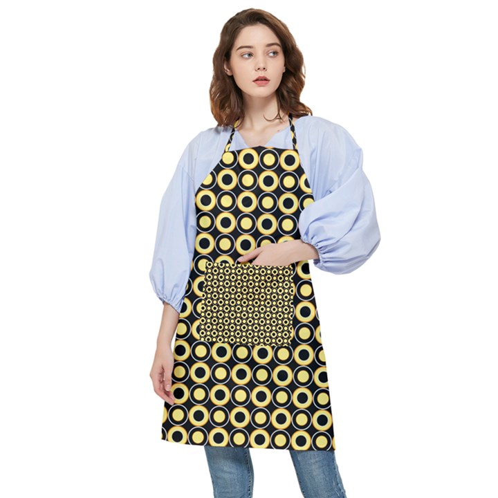  Mazipoodles Yellow Donuts Polka Dot Pocket Apron