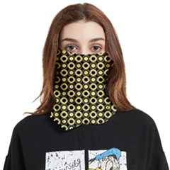  Mazipoodles Yellow Donuts Polka Dot Face Covering Bandana (two Sides) by Mazipoodles