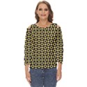  Mazipoodles Yellow Donuts Polka Dot Cut Out Wide Sleeve Top View1