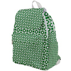 Mazipoodles Green White Donuts Polka Dot  Top Flap Backpack by Mazipoodles