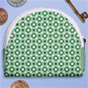 Mazipoodles Green White Donuts Polka Dot  Horseshoe Style Canvas Pouch View2