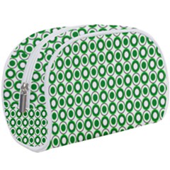 Mazipoodles Green White Donuts Polka Dot  Make Up Case (large) by Mazipoodles