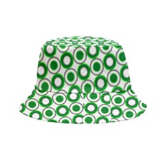 Mazipoodles Green White Donuts Polka Dot  Bucket Hat by Mazipoodles