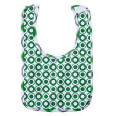 Mazipoodles Green White Donuts Polka Dot  Baby Bib by Mazipoodles