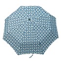 Mazipoodles Dusty Duck Egg Blue White Donuts Polka Dot Folding Umbrellas View1