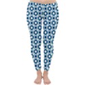 Mazipoodles Dusty Duck Egg Blue White Donuts Polka Dot Classic Winter Leggings View1