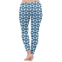 Mazipoodles Dusty Duck Egg Blue White Donuts Polka Dot Classic Winter Leggings View4