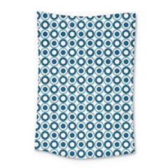 Mazipoodles Dusty Duck Egg Blue White Donuts Polka Dot Small Tapestry