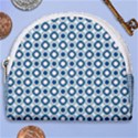 Mazipoodles Dusty Duck Egg Blue White Donuts Polka Dot Horseshoe Style Canvas Pouch View1