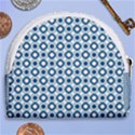 Mazipoodles Dusty Duck Egg Blue White Donuts Polka Dot Horseshoe Style Canvas Pouch View2