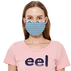 Mazipoodles Dusty Duck Egg Blue White Donuts Polka Dot Cloth Face Mask (adult) by Mazipoodles