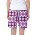 Mazipoodles Magenta White Donuts Polka Dot Women s Basketball Shorts View2