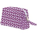 Mazipoodles Magenta White Donuts Polka Dot Wristlet Pouch Bag (Large) View2