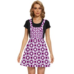 Mazipoodles Magenta White Donuts Polka Dot Apron Dress by Mazipoodles