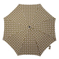 Mazipoodles Olive White Donuts Polka Dot Hook Handle Umbrellas (large) by Mazipoodles