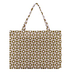 Mazipoodles Olive White Donuts Polka Dot Medium Tote Bag by Mazipoodles