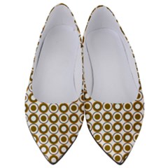 Mazipoodles Olive White Donuts Polka Dot Women s Low Heels by Mazipoodles