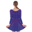 Mazipoodles Purple Pink Gradient Donuts Polka Dot Long Sleeve Velvet Skater Dress View2