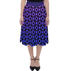 Mazipoodles Purple Pink Gradient Donuts Polka Dot Classic Midi Skirt by Mazipoodles