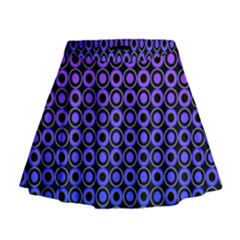 Mazipoodles Purple Pink Gradient Donuts Polka Dot Mini Flare Skirt by Mazipoodles