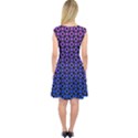 Mazipoodles Purple Pink Gradient Donuts Polka Dot Capsleeve Midi Dress View2