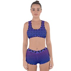 Mazipoodles Purple Pink Gradient Donuts Polka Dot Racerback Boyleg Bikini Set by Mazipoodles