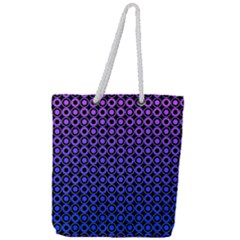 Mazipoodles Purple Pink Gradient Donuts Polka Dot Full Print Rope Handle Tote (large) by Mazipoodles