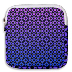 Mazipoodles Purple Pink Gradient Donuts Polka Dot Mini Square Pouch by Mazipoodles