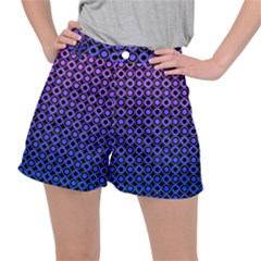 Mazipoodles Purple Pink Gradient Donuts Polka Dot Women s Ripstop Shorts by Mazipoodles