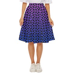 Mazipoodles Purple Pink Gradient Donuts Polka Dot Classic Short Skirt by Mazipoodles