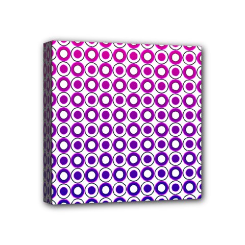 Mazipoodles Pink Purple White Gradient Donuts Polka Dot  Mini Canvas 4  X 4  (stretched) by Mazipoodles