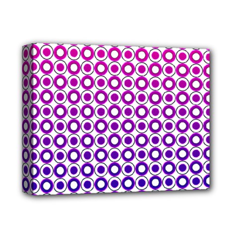 Mazipoodles Pink Purple White Gradient Donuts Polka Dot  Deluxe Canvas 14  X 11  (stretched) by Mazipoodles