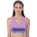 Mazipoodles Pink Purple White Gradient Donuts Polka Dot  Fitness Sports Bra View1