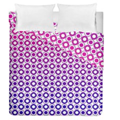 Mazipoodles Pink Purple White Gradient Donuts Polka Dot  Duvet Cover Double Side (queen Size) by Mazipoodles