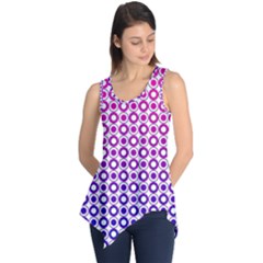 Mazipoodles Pink Purple White Gradient Donuts Polka Dot  Sleeveless Tunic by Mazipoodles