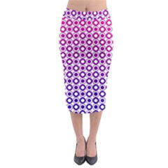 Mazipoodles Pink Purple White Gradient Donuts Polka Dot  Midi Pencil Skirt by Mazipoodles