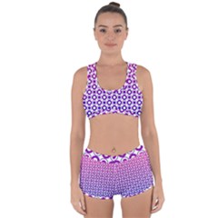 Mazipoodles Pink Purple White Gradient Donuts Polka Dot  Racerback Boyleg Bikini Set by Mazipoodles