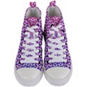 Mazipoodles Pink Purple White Gradient Donuts Polka Dot  Women s Mid-Top Canvas Sneakers View1