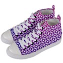 Mazipoodles Pink Purple White Gradient Donuts Polka Dot  Women s Mid-Top Canvas Sneakers View2