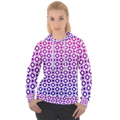 Mazipoodles Pink Purple White Gradient Donuts Polka Dot  Women s Overhead Hoodie