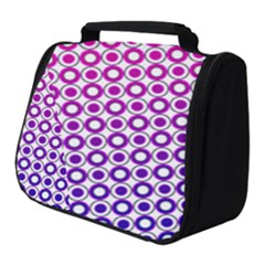 Mazipoodles Pink Purple White Gradient Donuts Polka Dot  Full Print Travel Pouch (small) by Mazipoodles