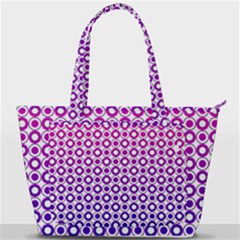 Mazipoodles Pink Purple White Gradient Donuts Polka Dot  Back Pocket Shoulder Bag  by Mazipoodles