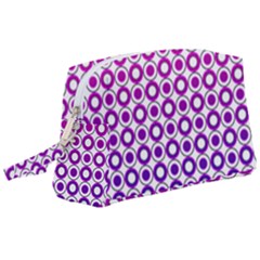 Mazipoodles Pink Purple White Gradient Donuts Polka Dot  Wristlet Pouch Bag (large) by Mazipoodles